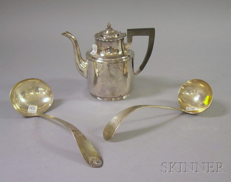 Appraisal: Three American Sterling Tablewares comprising a Goodnow Jenks coffeepot repaired