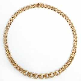 Appraisal: An ct gold fancy link chain length approximately cm gms