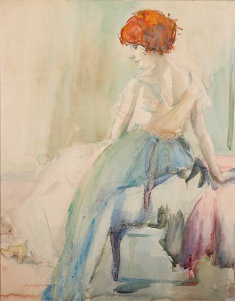 Appraisal: M Baldwin American Seated Lady signed 'M Baldwin' lower left