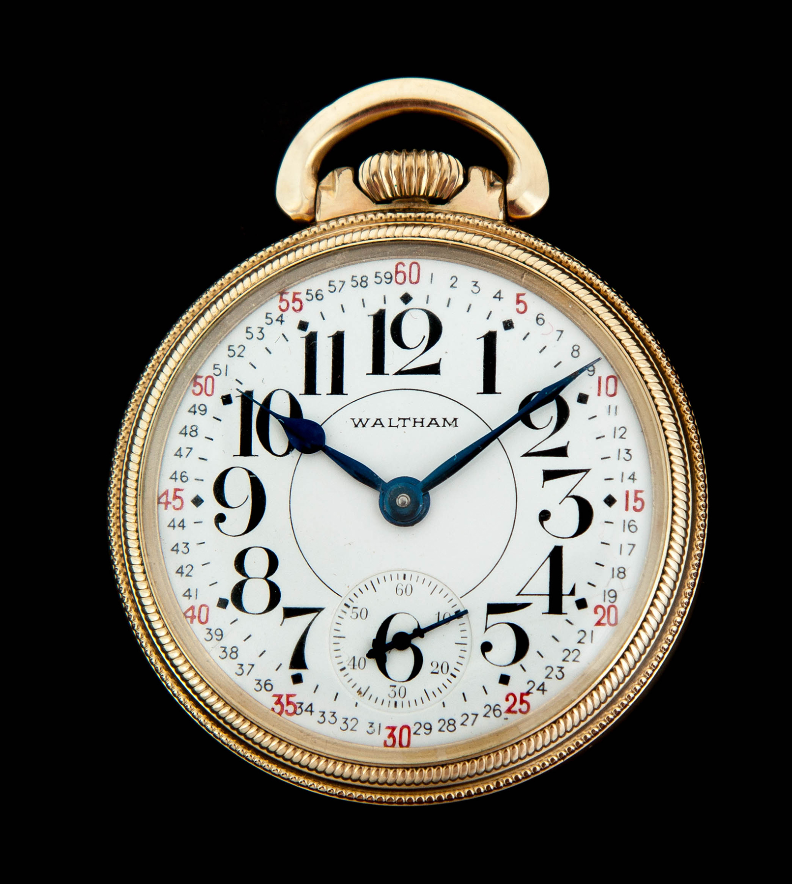 Appraisal: WALTHAM VANGUARD -SIZE -JEWEL OPEN FACE POCKET WATCH American st