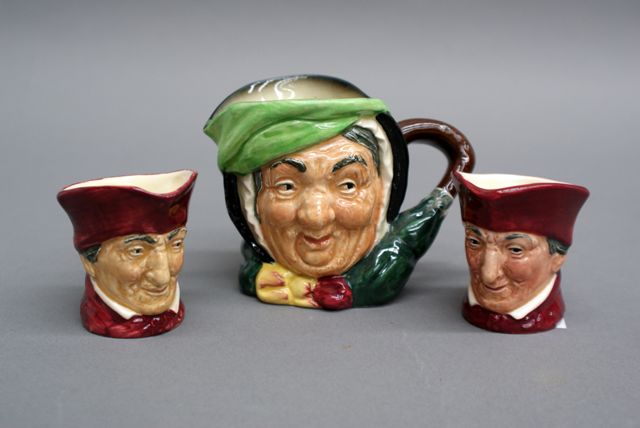 Appraisal: Three Royal Doulton character jugs two miniature cardinals and a