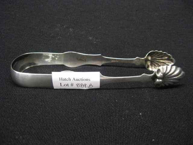 Appraisal: Duhme Coin Silver Tongs shell shape ends Ohio marker -