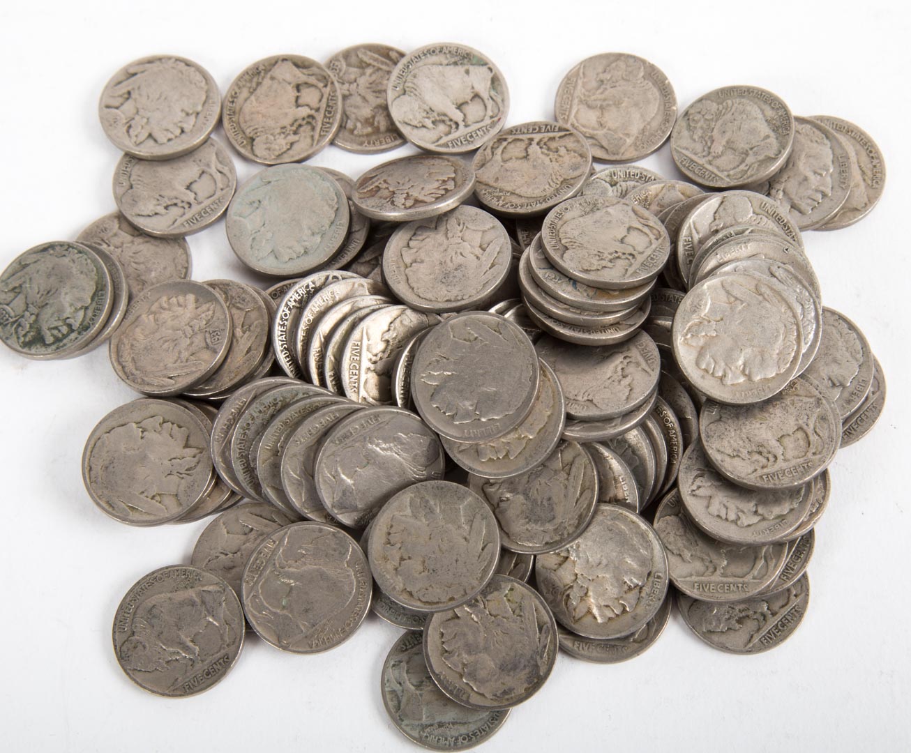 Appraisal: One hundred Buffalo nickels circulated - Cull and fair A