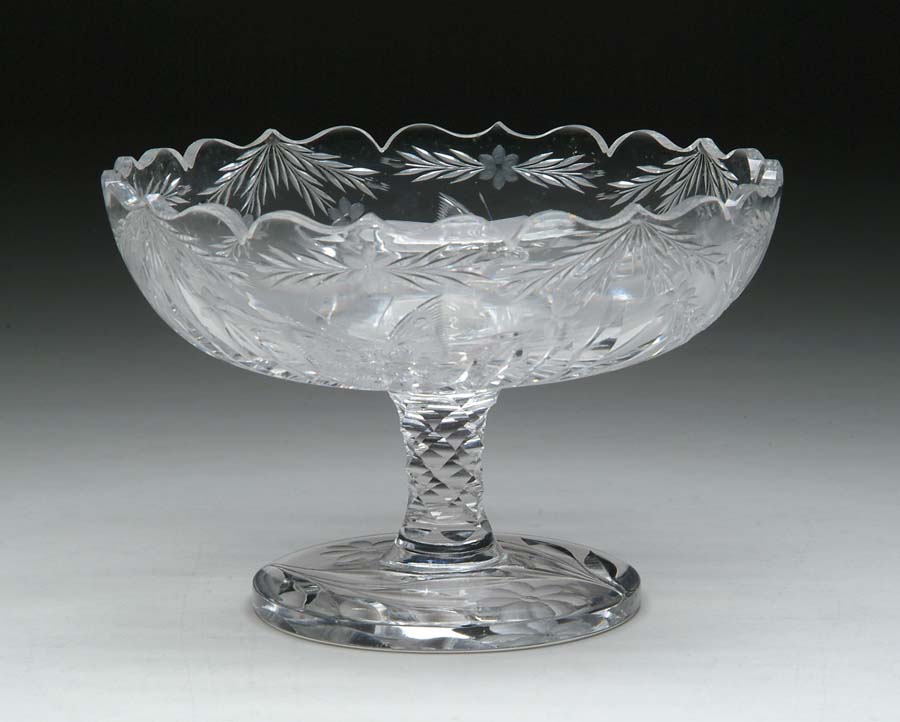 Appraisal: PAIRPOINT CUT GLASS COMPOTE Large Pairpoint compote cut in garland