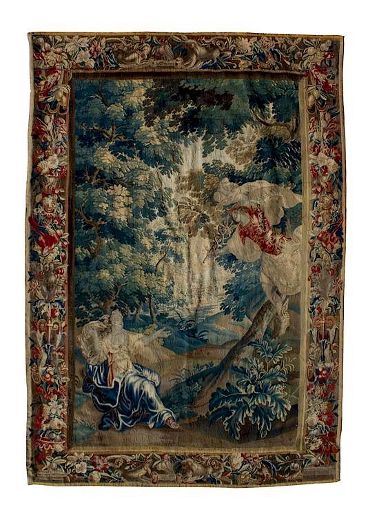 Appraisal: An Flemish Verdure Tapestry Wall Hanging An Flemish Verdure Tapestry