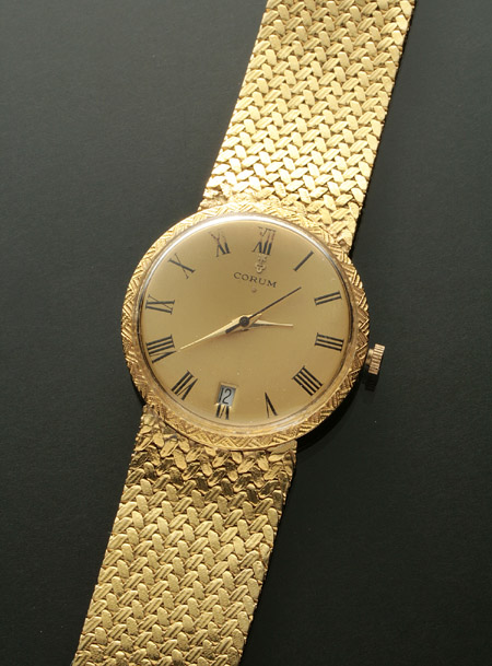 Appraisal: Gentleman's -Karat Yellow-Gold Quartz Wristwatch Corum Swiss Circa Having a