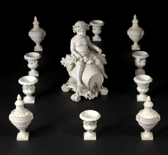 Appraisal: Eleven Pieces of Continental Biscuit Porcelain including a rare Dressel