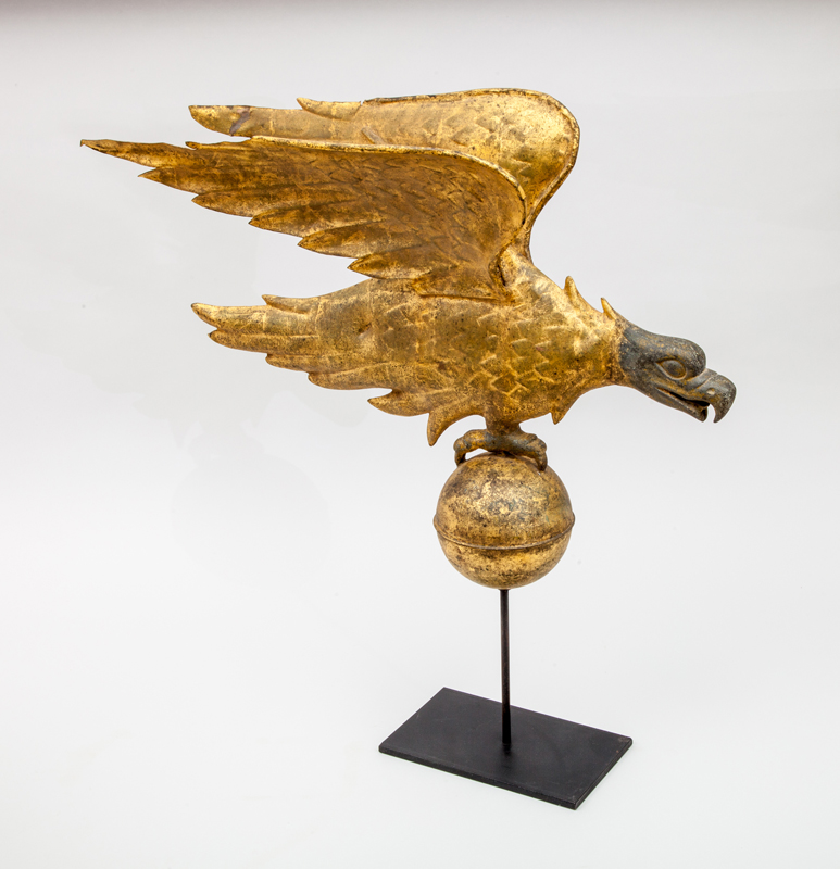 Appraisal: AMERICAN GILDED AND MOLDED COPPER AND ZINC EAGLE WEATHERVANE MASSACHUSETTES