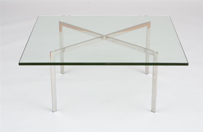 Appraisal: LUDWIG MIES VAN DER ROHE FOR KNOLL BARCELONA TABLE Glass