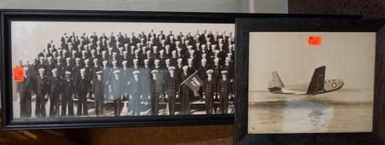 Appraisal: U S Navy photo of military ship's crew framed photo