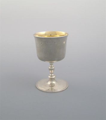 Appraisal: A modern goblet on a baluster pedestal foot gilt interior