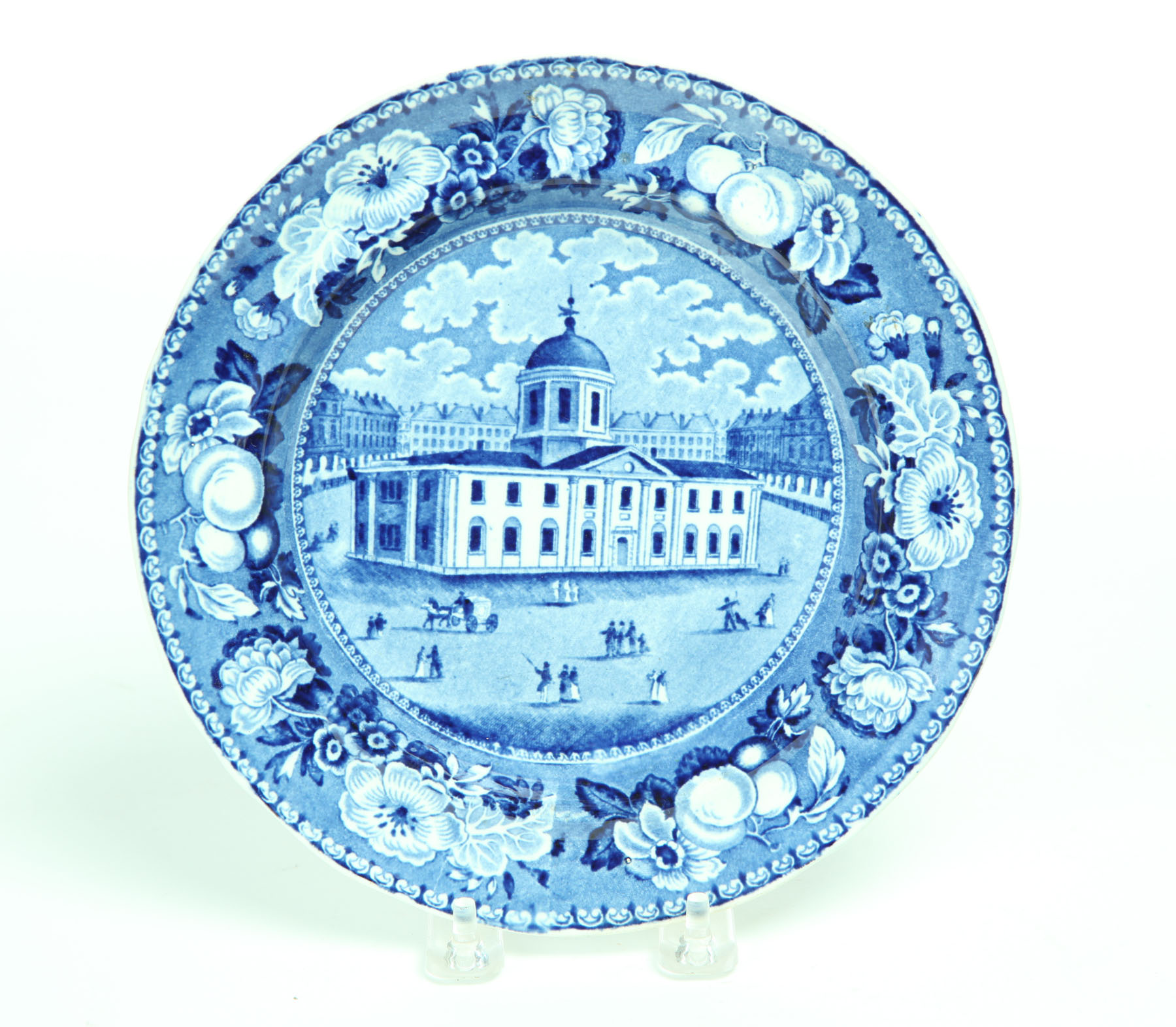 Appraisal: HISTORICAL BLUE STAFFORDSHIRE PLATE England nd quarter- th century Court