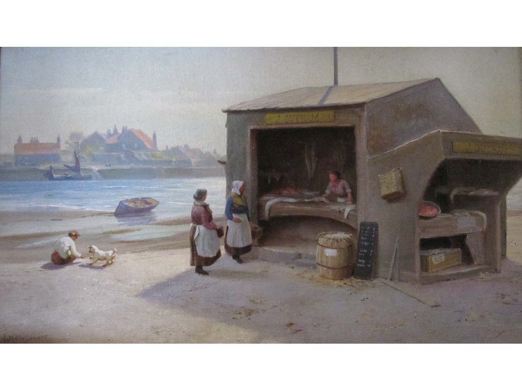 Appraisal: J M MALLENDER TH CENTURY THE FISH SELLER Oil on