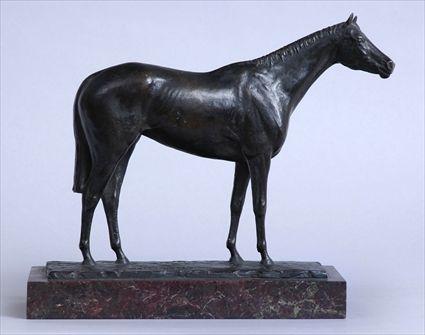 Appraisal: M DE RHAM HORSE PORTRAIT Bronze impressed signature dated '