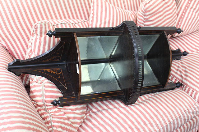 Appraisal: A SIMILAR PAIR OF EDWARDIAN ROSEWOOD AND SATINWOOD INLAID MIRROR