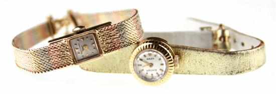 Appraisal: Rolex and Baume Mercier gold lady's wristwatches K yellow gold