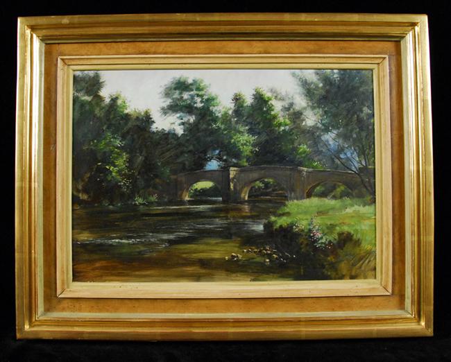 Appraisal: WILLIAM GARFIT English b NO BRIDGE AT HADDON HALL RIVER