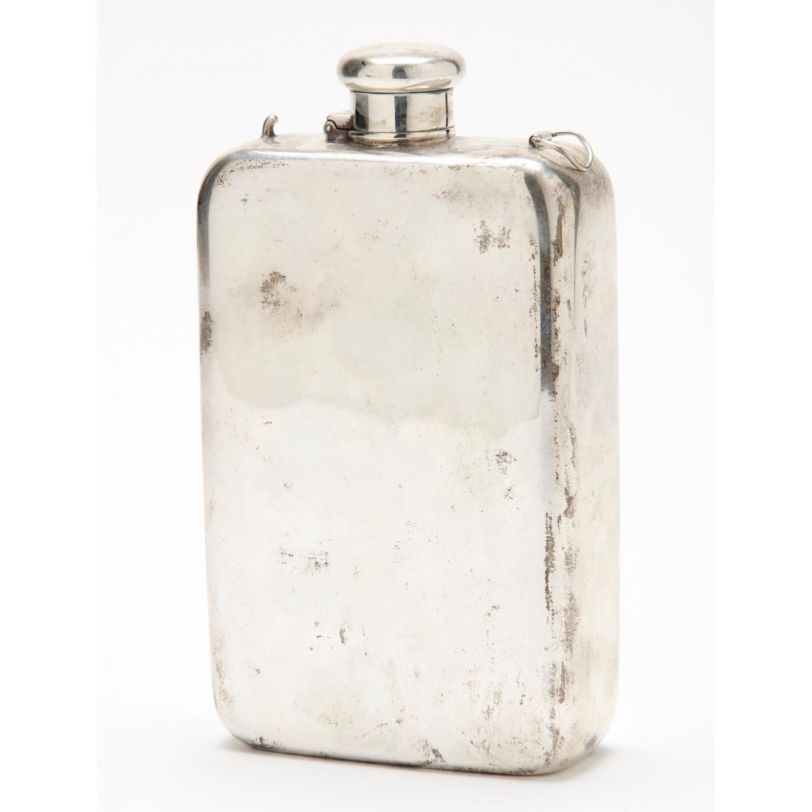 Appraisal: Antique Tiffany Co Sterling Silver Flask circa - hallmark pattern