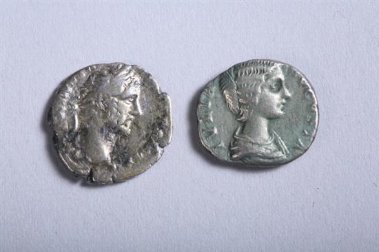 Appraisal: TWO ROMAN SILVER DENARIUS Circa nd century A D -