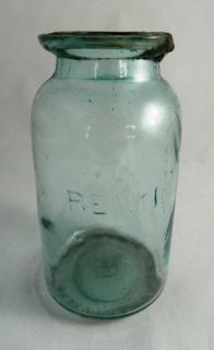 Appraisal: Fruit jar Fruit jar- 'The Penn' quart aqua base not