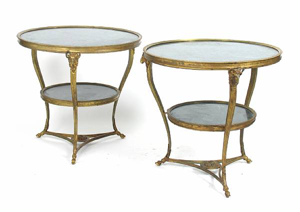 Appraisal: A pair of Louis XV style gilt bronze and marble