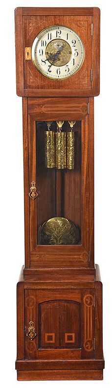 Appraisal: Gustav Becker Mahogany Tall Case Clock Continental late th th