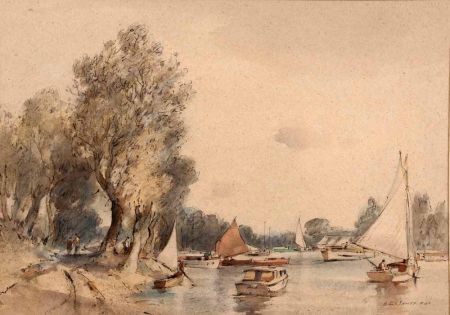 Appraisal: ARTHUR EDWARD DAVIES RBA RCA - BRITISH Signed Watercolour Hickling