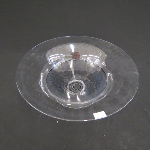 Appraisal: Steuben Art Glass Console Bowl black threading on clear diameter