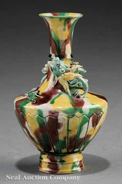 Appraisal: A Chinese Egg and Spinach Glazed Porcelain Bottle Vase probably