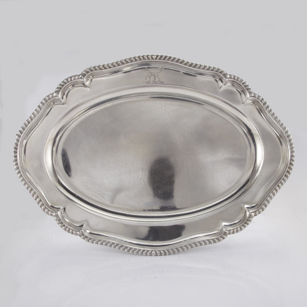 Appraisal: George II Silver Meat Platter Peter Taylor London circa -