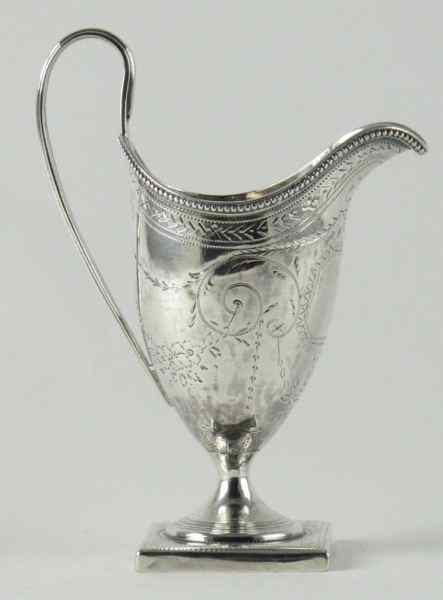 Appraisal: George III Silver Cream Jug London with ''GG'' sponsor's mark