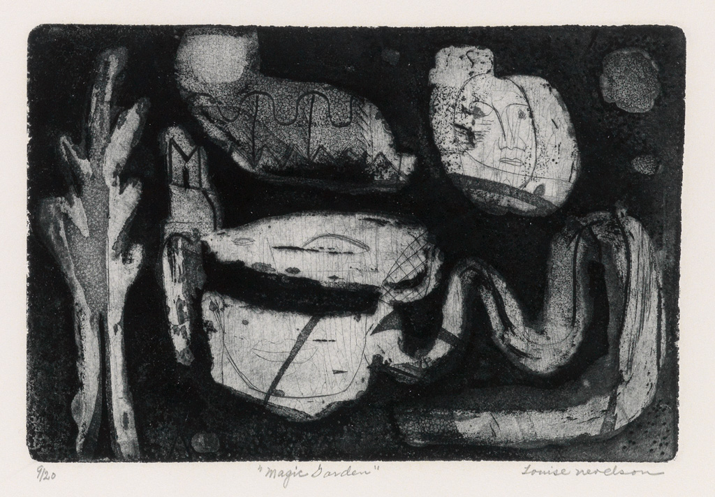 Appraisal: LOUISE NEVELSON Magic Garden Etching and aquatint - x mm