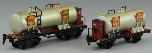 Appraisal: MARKLIN ''STANDARD'' OIL TANK CARS O gauge both feature Esso