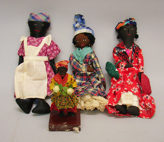 Appraisal: Lot of black dolls Varga's New Orleans LA lady 's