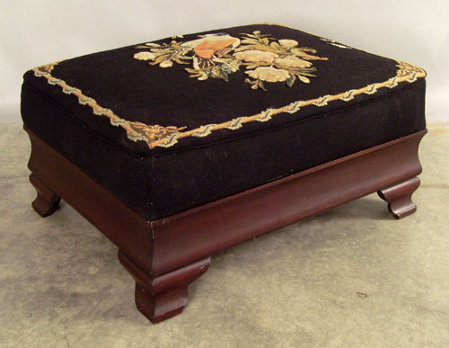 Appraisal: Large Empire mahogany ottoman th c h w d