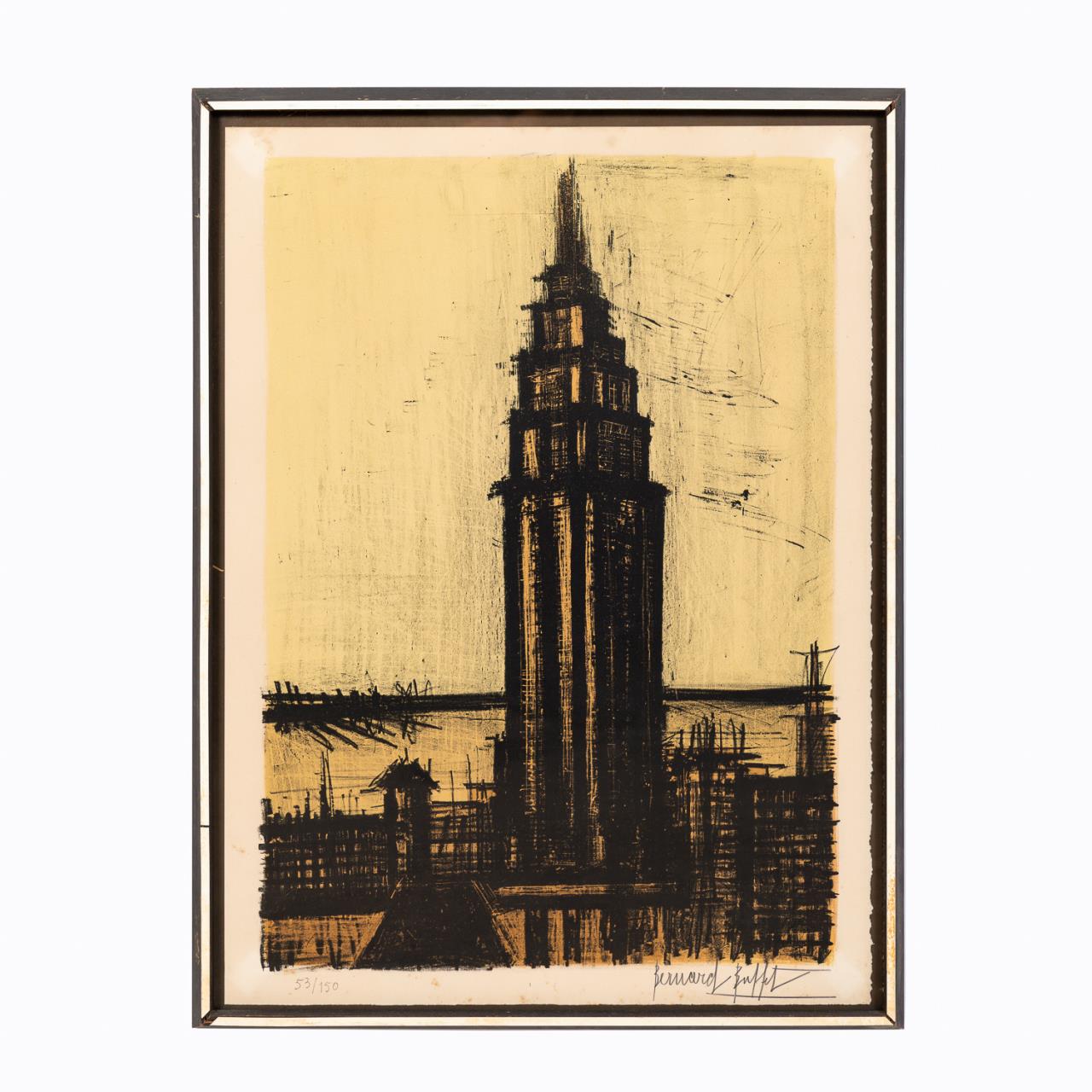 Appraisal: BERNARD BUFFET SKYSCRAPER NEW YORK LITHOGRAPH Bernard Buffet French -