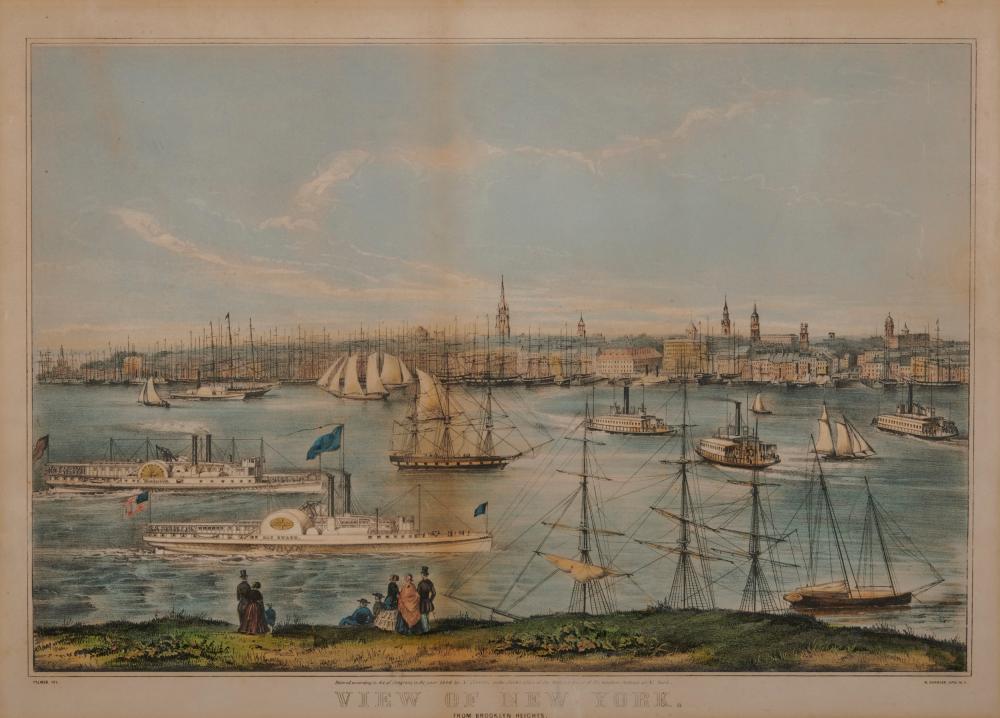 Appraisal: View of New York from Brooklyn HeightsFrances Flora Bond Palmer