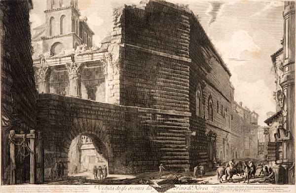 Appraisal: Giovanni Battista Piranesi Italian - Veduta degli avanzi del Foro