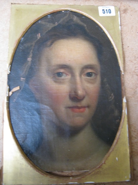 Appraisal: English School late th early th century Portrait of a