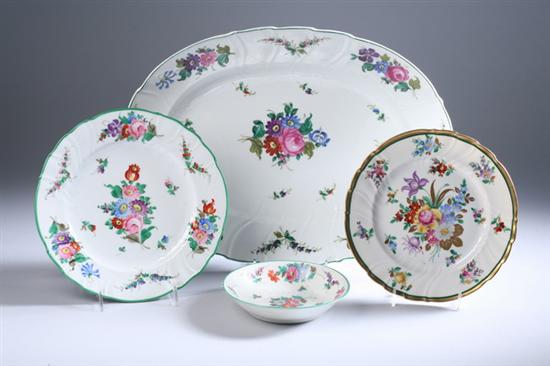 Appraisal: -PIECE ASSEMBLED FRENCH PORCELAIN PARTIAL DINNER SERVICE late th century