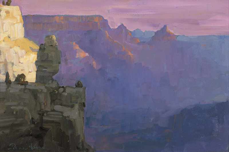 Appraisal: 'Silhouettes at Dawn Grand Canyon'' sunrise at the Grand Canyon