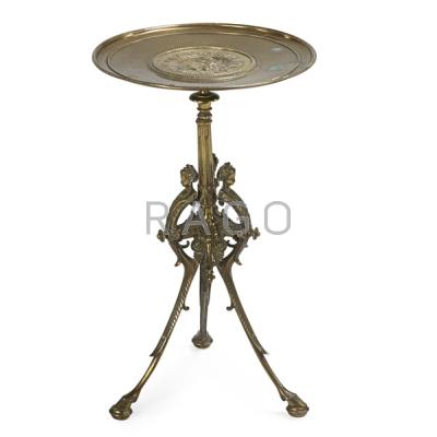 Appraisal: NAPOLEON III TRAY TOP TABLE Bronze and brass ca x