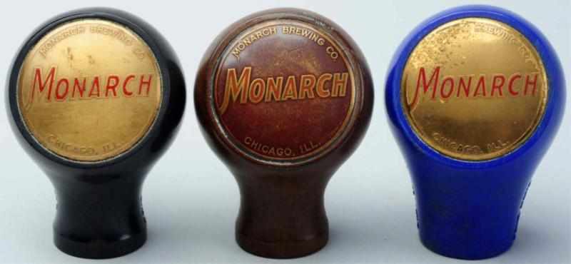 Appraisal: Lot of Monarch Beer Tap Knobs Includes one in blue