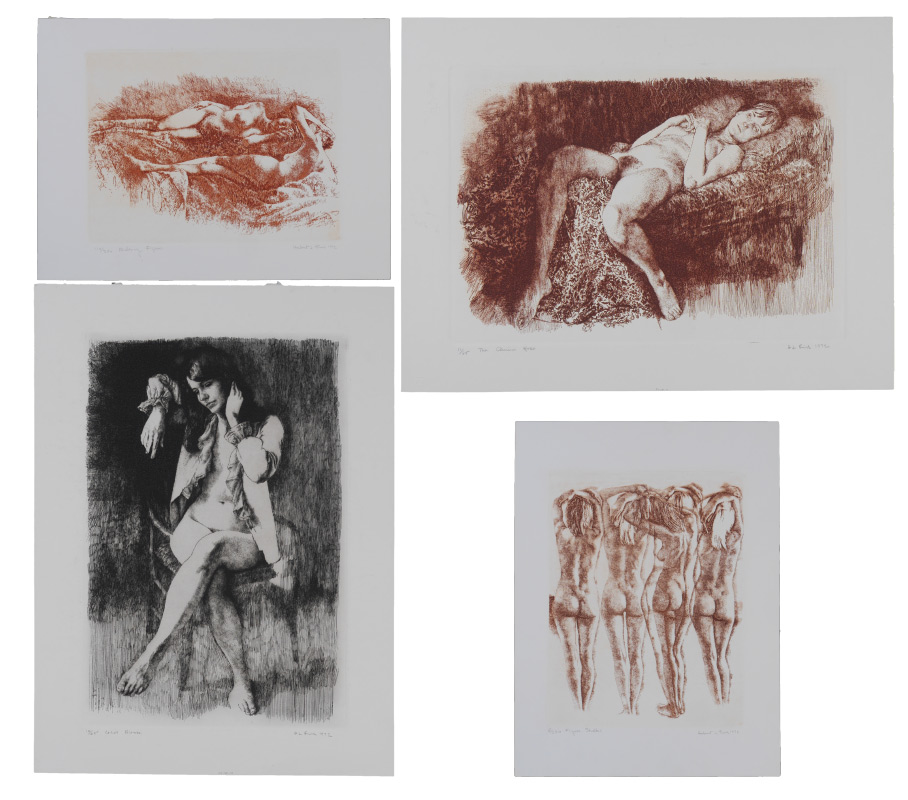 Appraisal: FINK Herbert Lewis - Etchings total to include ''Reclining figures''