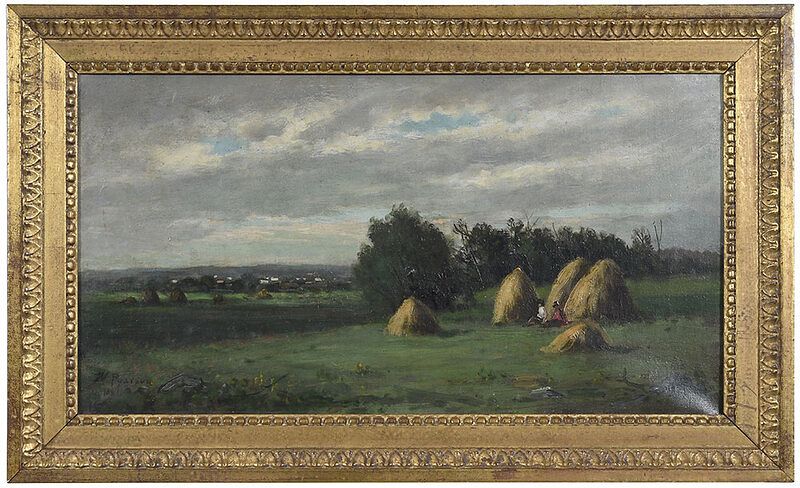 Appraisal: William Pearson American th century Resting by the Haystacks signed