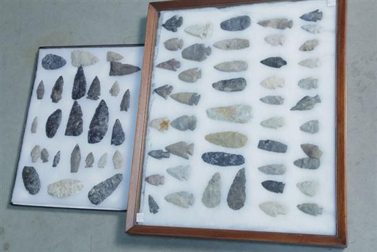 Appraisal: GROUP OF RELICS Assorted group of approximately seventy arrowheads and