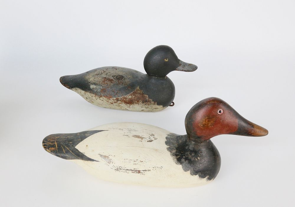 Appraisal: Two Duck Decoys Two Duck Decoys a Mason Glass Eye