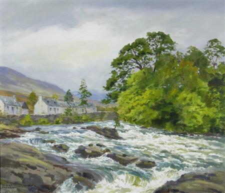 Appraisal: ROBERT EGGINTON IRISH B THE FALLS OF DOCHART KILLIN Signed