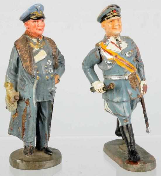 Appraisal: Lot of Elastolin Goering Figures Both have porcelain heads Standing