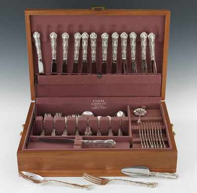 Appraisal: A Sterling Silver Tableware Set for Twelve Strasburg Pattern by